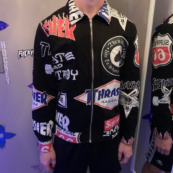 thrasher x supreme jacket
